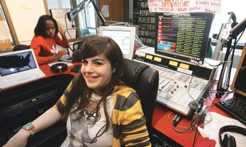 On the air: Sara Pecora hosts the Local Show at WPTS 92.1 FM