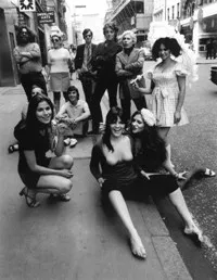 Pork in London, 1971 (Cherry Vanilla, center -- "of course, baring my tits.") - DAVID BAILEY