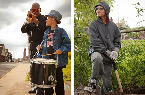 Sanford-Mark Barnes (left) and his son Seth; Nathan Barnes prepares for his role - PHOTOS BY HEATHER MULL