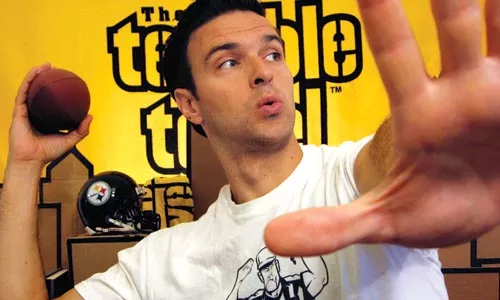 Shaler native Jim Shearer is about to quarterback the second season of his online Steelers Web show, "Yinz Luv 'Da Stillers." - COURTESY OF JIM SHEARER
