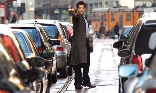 Traffic jam: Clive Owen seeks justice.