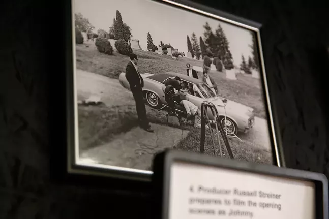 A photo from the filming of the movie is shown at the Night of the Living Dead Museum in Evans City - CP PHOTO: JARED WICKERHAM
