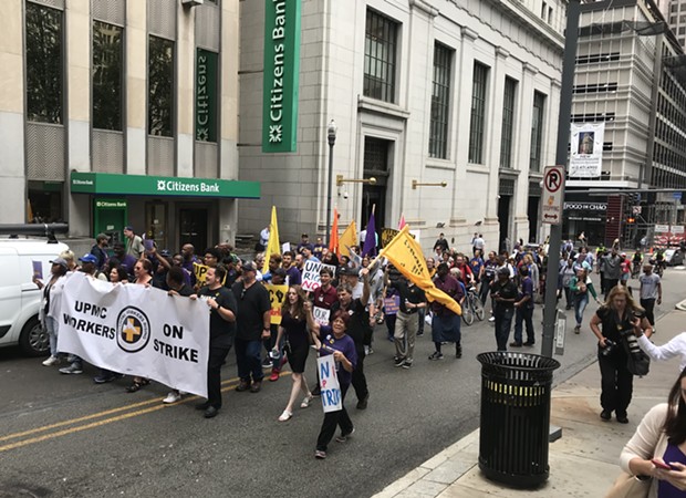 UPMC one-day strike attracts local politicians — with some notable absences