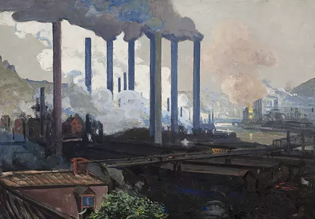 Johanna K. W. Hailman, Jones and Laughlin Mill, Pittsburgh (detail) - IMAGE: CARNEGIE MUSEUM OF ART