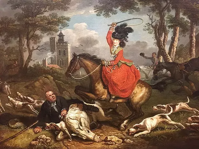The Joy of the Chase or The Rising Woman and the Falling Man, 1780. John Collet - CP PHOTO: AMANDA WALTZ