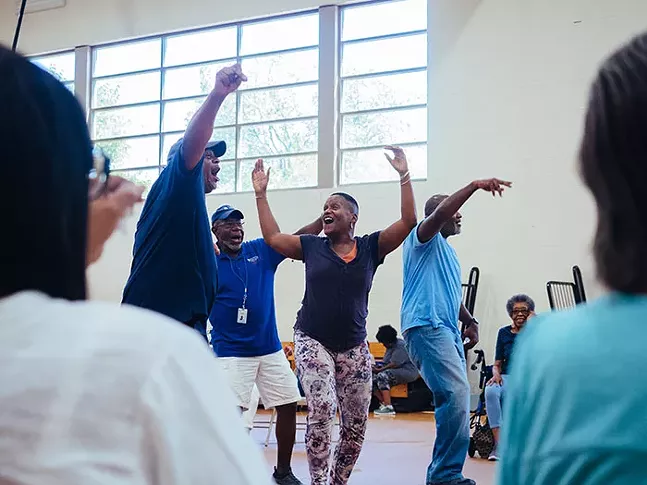 Felicia Savage Friedman teaches a chair yoga class at The Kingsley Association. - CP PHOTO: JARED MURPHY