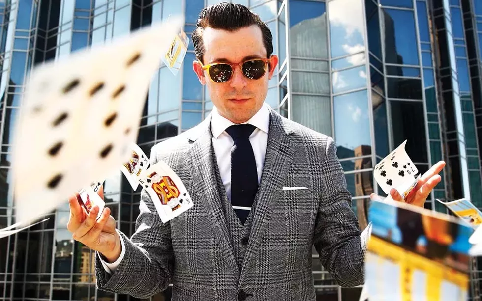 Pittsburgh magician Lee Terbosic - CP PHOTO: JARED WICKERHAM // WARDROBE: COMMONWEALTH PROPER (COMMONWEALTHPROPER.COM) // LOCATION: TOWN PLACE BY BRIDGESTREET (TOWNPLACE.BRIDGESTREET.COM)