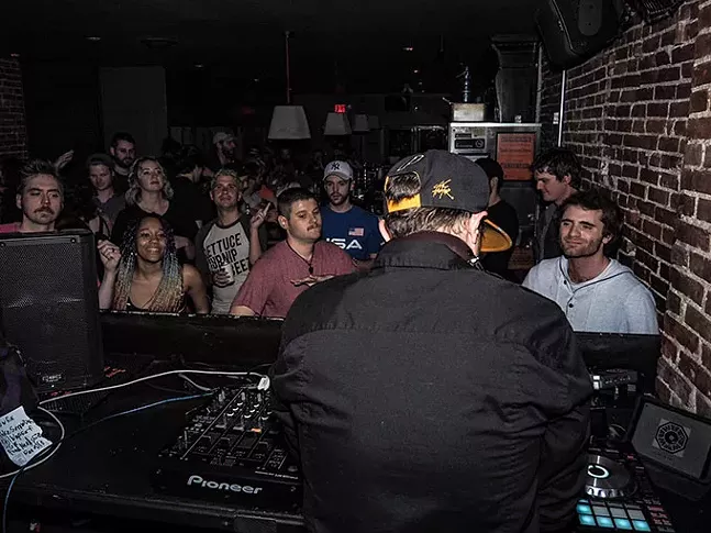 DJ Joe FArkas at Bassburgh’s monthly event at The Goldmark - G’d Up & Teched Out - PHOTO: MOONGLADE MEDIA