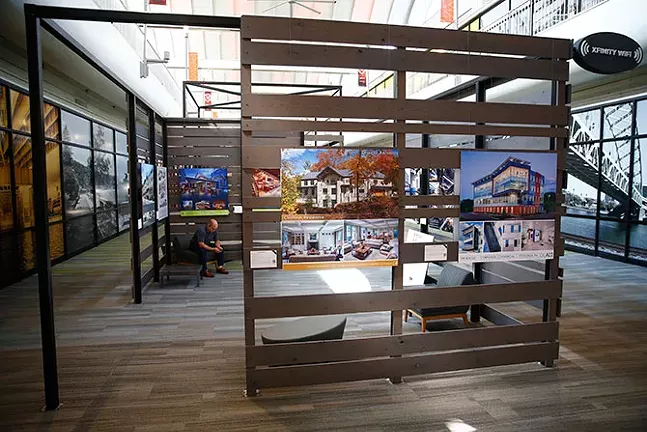 The American Institute of Architects exhibit on display inside Nova Place - CP PHOTO: JARED WICKERHAM