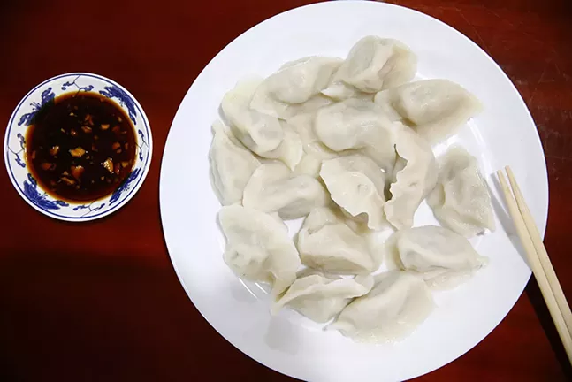 Pork and cabbage dumplings from Northeastern Kitchen - CP PHOTO: JARED WICKERHAM