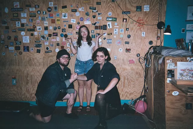 DLTSGDOM! team, Brett Shumaker (left), Anastasia Blü Hons-Astle (middle), Indigo Baloch (right) - PHOTO: CLAIRE ARAN
