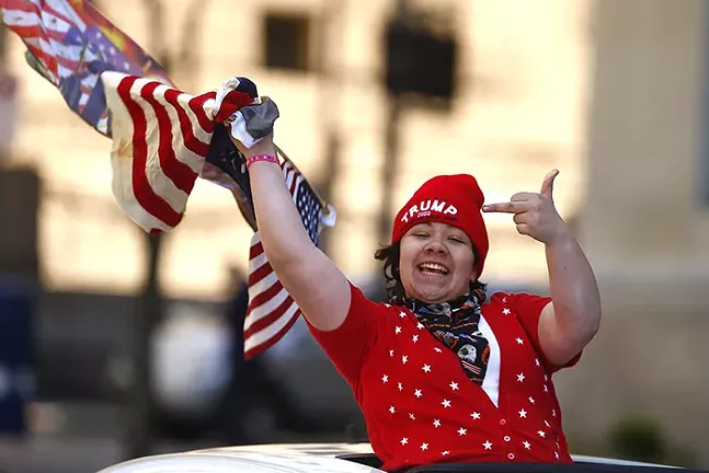 The 'Take Back Control' rally in Downtown Pittsburgh on Mon., April 20, 2020 - CP PHOTO: JARED WICKERHAM