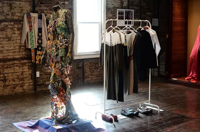 OAM inspiration, the Half Your Team dress, on display as part of Casey Droege's The Residence program in 2016 - PHOTO: TERENEH IDIA