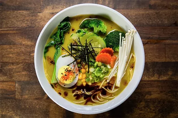 One of the many recipes you'll find in Pittsburgh City Paper's new cookbook: Onion Maiden's Everybody Loves Ramen noodles - PHOTO: DINGO