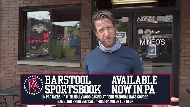 Barstool Sports guy doesn't care about Pittsburgh pizza, he just wants to sell his betting app