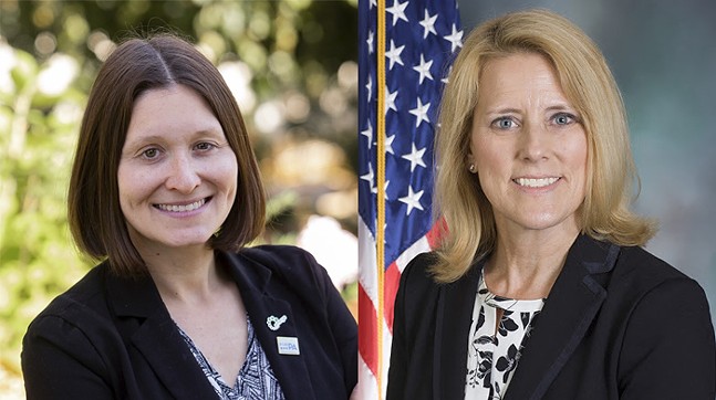 Lissa Geiger Shulman and Lori Mizgorski - PHOTO COURTESY THE CAMPAIGN/OFFICIAL STATE PORTRAIT