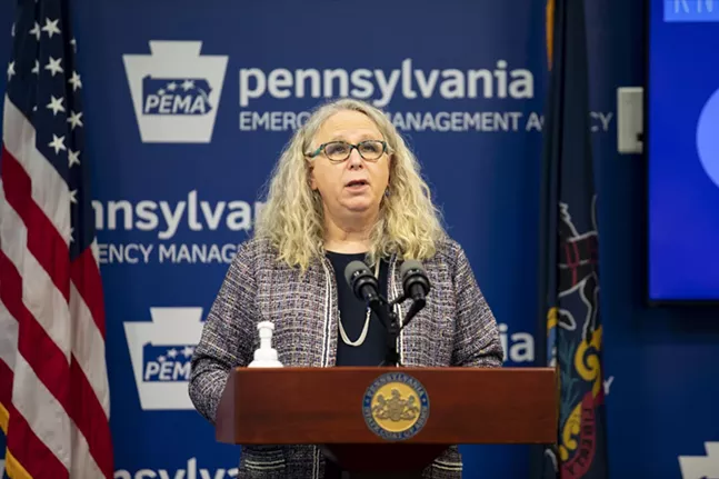 Health Secretary Dr. Rachel Levine at a press conference on Nov. 2 - PHOTO: COMMONWEALTH MEDIA SERVICES