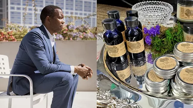 Left: Ta-Nehisi Coates, see Mon., Dec. 7 - Right: Herbal body care by Kraken Apothecary, part of Craftivist 2020, see Sat., Dec. 5 - PHOTO: GREGORY HALPERN (LEFT), KRAKEN APOTHECARY (RIGHT)