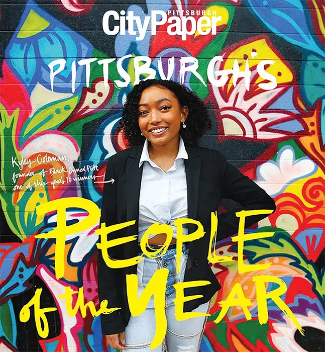 Kyley Coleman, founder of Black Owned PGH, one of this year's 10 winners - CP PHOTO: JARED WICKERHAM, LETTERING: ABBIE ADAMS