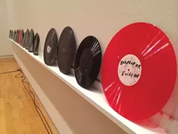Marina Rosenfeld’s “Turn of My Century: Dub plates and test pressings 1998-2014, 2015” - PHOTO COURTESY OF THE MILLER GALLERY
