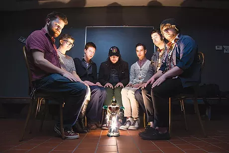 Members of the Mr. Roboto Project board: from left, Harrison Thurman, Meg Prall, Jeff Betten, Maf, Patrick Whipple, Jesse Flati and Ben Harrison - PHOTO BY THEO SCHWARZ