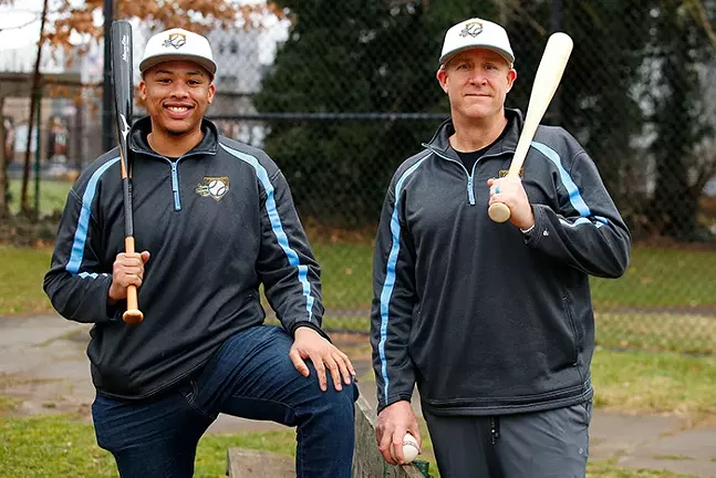 Pittsburgh Hardball Academy co-founders Nelson Cooper IV and Brian Jacobson - CP PHOTO: JARED WICKERHAM