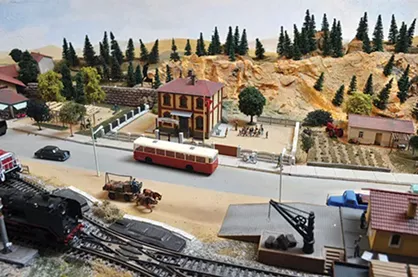 A model of the Turkish countryside that Enis Koral constructed in his Edgewood attic - PHOTO COURTESY OF MIMI KORAL