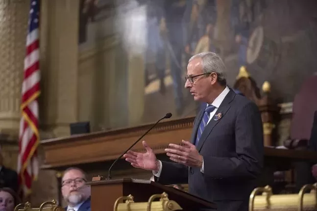 Rep. Dan Frankel speaks at a joint session to honor the Tree of Life victims. - PHOTO: COURTESY PA. HOUSE DEMOCRATS