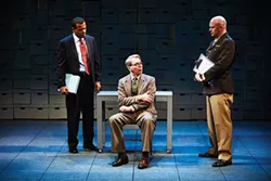From left: LeRoy McClain, Jonathan Tindle and Matthew Stocke in Some Brighter Distance, at City Theatre - PHOTO COURTESY OF KRISTI JAN HOOVER