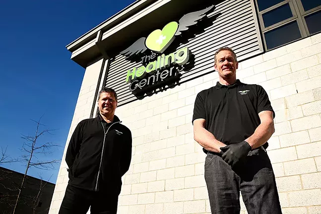 The Healing Center co-founders Chris Kohan (left) and Jay Richards (right) in Cranberry - CP PHOTO: JARED WICKERHAM