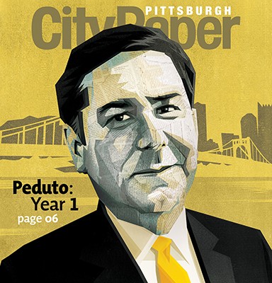 Joshua Gragg's 2015 cover illustration of Pittsburgh Mayor Bill Peduto