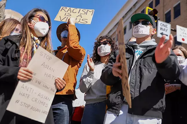 Stop Asian Hate protest against anti-Asian racism emphasizes love and solidarity in response to Atlanta shooting
