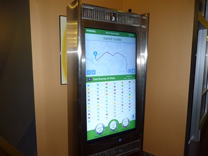 Digital information kiosk that will be installed at Downtown light-rail stations - PHOTO BY RYAN DETO