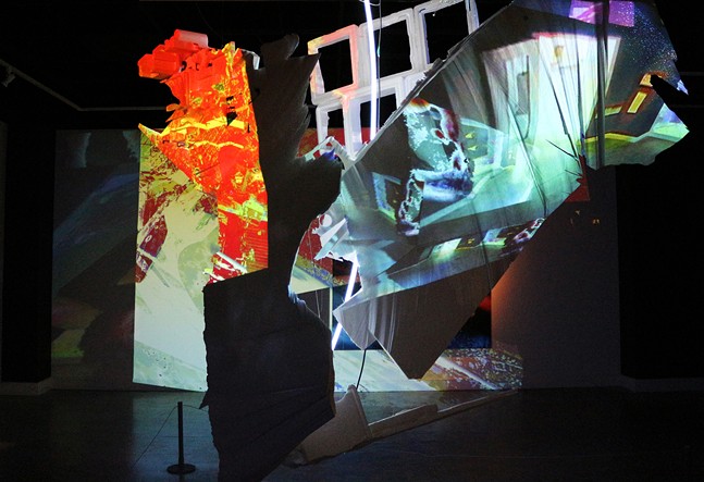 Image of a video installation by Tra Bouscaren