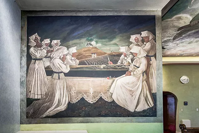 Croatian Mother Raises Her Son for War (Maxo Vanka 1937) in Saint Nicholas Croatian Catholic Church - PHOTO: AMY FISHER/PAWSBURGH PHOTOGRAPHY