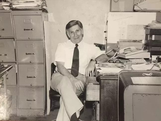 Long-time Squirrel Hill Theater manager Bernie Elinoff, who passed away in 2015 - PHOTO: LYNN SNYDERMAN