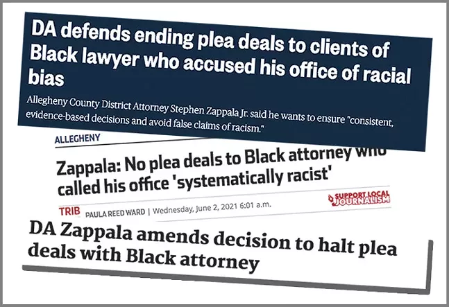 Online news headlines after Stephen Zappala halted, then rescinded, plea deals with well-known Black lawyer Milton Raiford