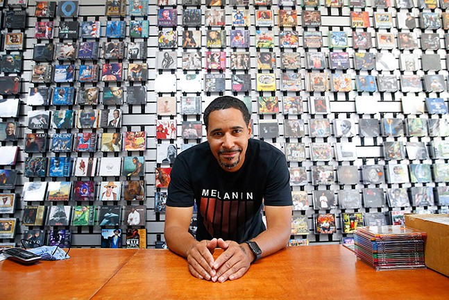 Marcus Dorsey, co-owner of Dorsey’s Records, poses for a portrait in Homewood. - CP PHOTO: JARED WICKERHAM