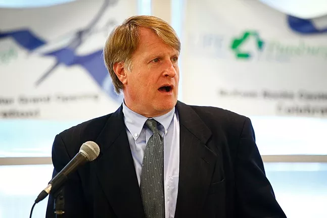 Rich Fitzgerald at a ribbon cutting ceremony at the Life Pittsburgh event in McKees Rocks - CP PHOTO: JARED WICKERHAM
