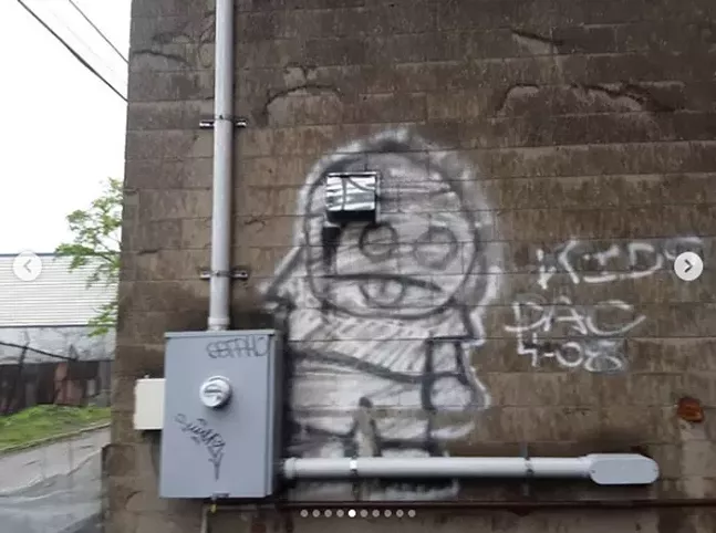 Kids graffiti spotted by Marcher Arrant during his time in Pittsburgh - INSTAGRAM PHOTO: MARCHER ARRANT