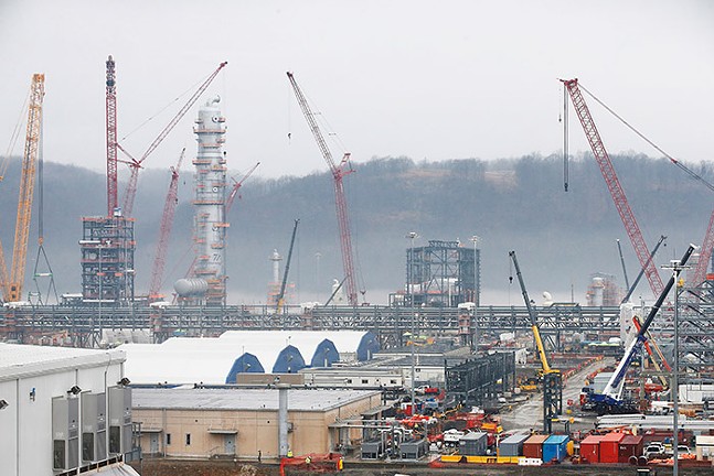 The site of a Shell ethane cracker plant, shown under construction in 2018, in Beaver County - CP PHOTO: JARED WICKERHAM