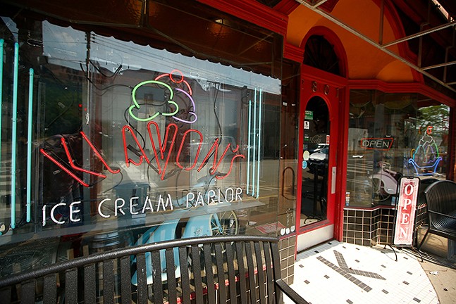 Klavon's Ice Cream Parlor in Pittsburgh's Strip District neighborhood - CP PHOTO: JARED WICKERHAM