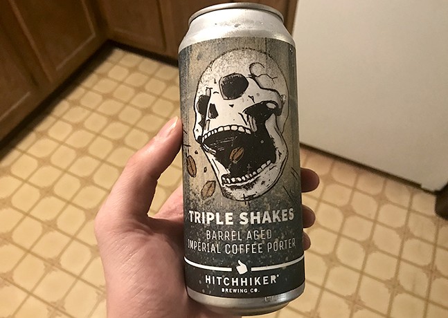 Triple Shakes barrel-aged imperial coffee porter from Hitchhiker Brewing Company - CP PHOTO: RYAN DETO