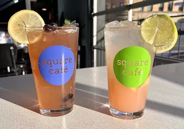 LemonBerry Tea Cooler (left) Citrus Spritz (right) from Square Cafe - PHOTO: COURTESY OF EILEEN FRENCH JORDAN