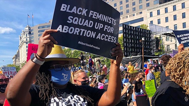 La’Tasha Mayes shows support for abortion access. - PHOTO: BLACK FEMINIST FUTURE