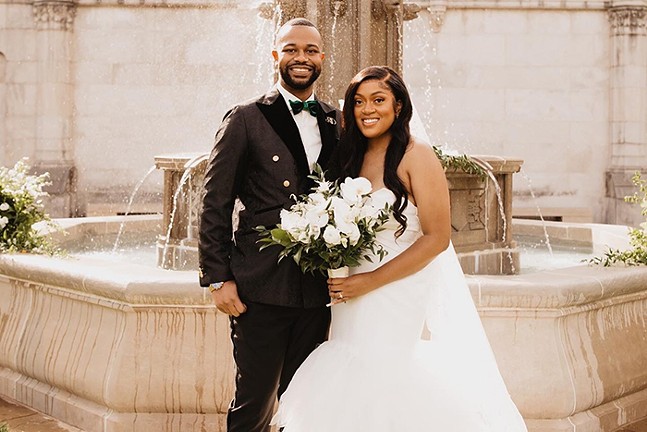 Ronald Taylor and wife Dominaque pictured on their wedding day - PHOTO: HONEY PHOTO CO PHOTOGRAPHY