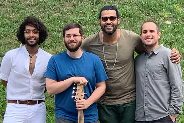Hugo Cruz & Caminos: Roger Romero, Eli Naragon, Hugo Cruz, and Michael Bernabe - PHOTO: HUGO CRUZ & CAMINOS