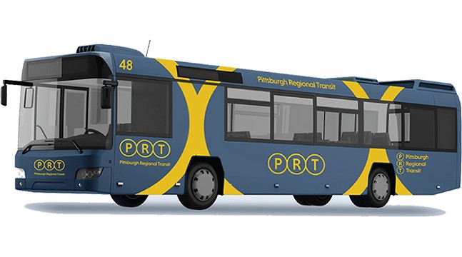 An illustration of a new Pittsburgh Regional Transit bus - IMAGE: COURTESY OF PITTSBURGH REGIONAL TRANSIT