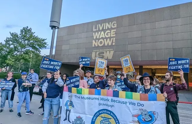 Museum workers stage living wage demonstrations beside Carnegie International opening gala (2)