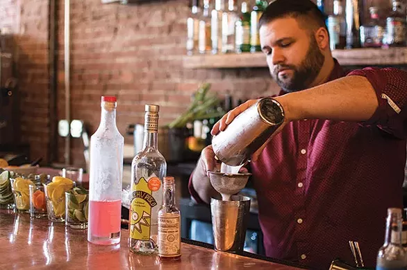 Tim Garso, of Smallman Galley, makes this month’s special, the Ace of Spades - CP PHOTO BY KATHLEEN HAGERTY
